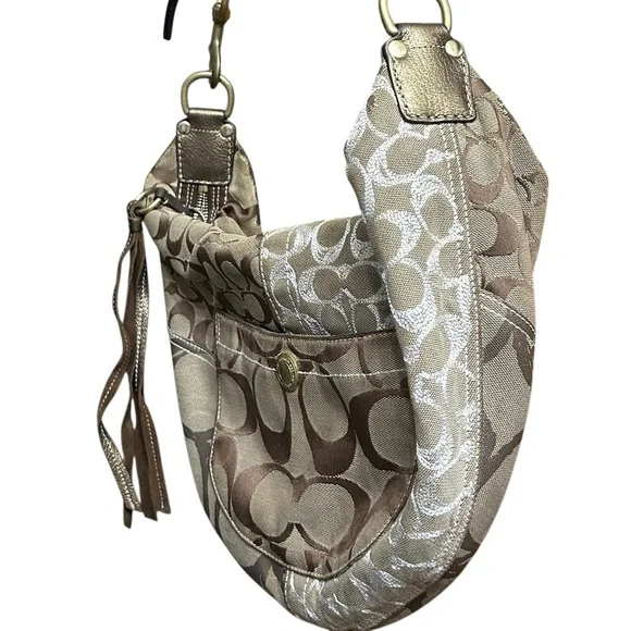 Coach vintage Hampton hobo shoulder bag All over big logo - Picture 2 of 9